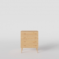 Škandinávska drevená komoda BERGEN SCANDI so štyrmi zásuvkami - 11570