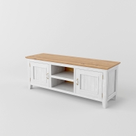 Dřevěný TV stolek ATTICA s dubovou deskou - 1