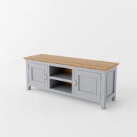 Dřevěný TV stolek ATTICA s dubovou deskou - 2