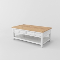 Dřevěný konferenční stolek ATTICA s dubovou deskou - 1