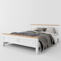Dřevěná postel ATTICA s horním a dolním čelem - 1