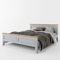 Drevená posteľ ATTICA s horným a dolným čelom - 17761