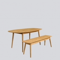 Veľký oválny dubový stôl CLASSY - 21402