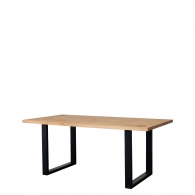 Stôl GRANDE s dubovou doskou v loftovom štýle - 22585