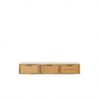 Závěsná dubová skříňka SKY se třemi zásuvkami - 2