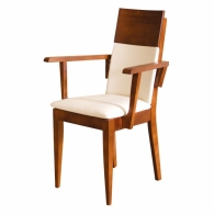 Čalouněná dubová židle s opěrkami - 1