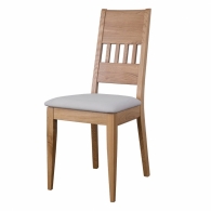 Dřevěná židle COMO s čalouněným sedadlem - 1