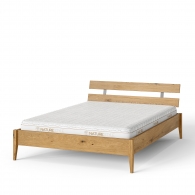 Dubová posteľ s lištovým čelom - 23925