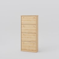 Dřevěný botník BASIC se čtyřmi skříňkami - 1