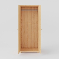 Dvoudveřová skříň BASIC z borovicového dřeva - 2