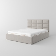 Čalouněná postel s vertikálním a horizontálním prošíváním - 4