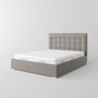 Čalúnená posteľ so štvorcovým prešívaním - 5978