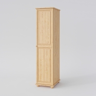 Úzká dřevěná jednodveřová skříň BASIC - 1