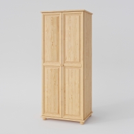 Dvoudveřová skříň BASIC z borovicového dřeva - 1