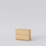 Dřevěná komoda BASIC se dvěma zásuvkami - 1