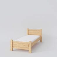 Drevená posteľ BASIC s rovným čelom - 879