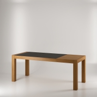 Dubový stůl s kamennou deskou - 4